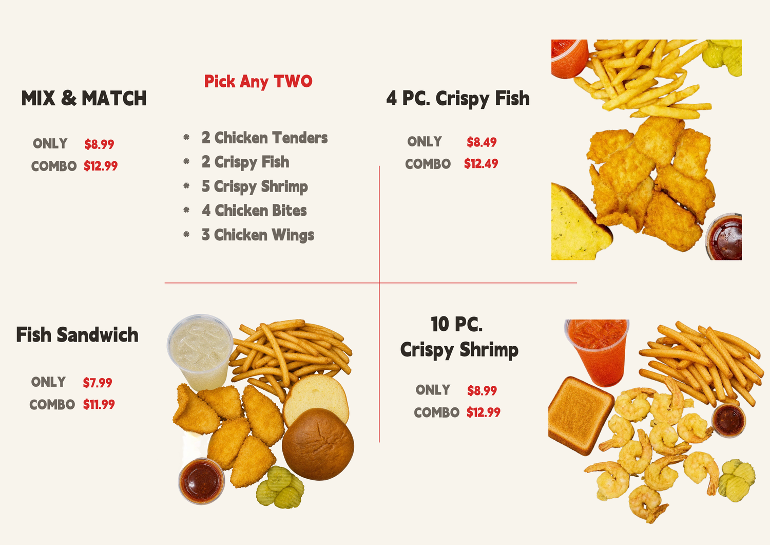 Restaurant menu 3, detailed description provided below